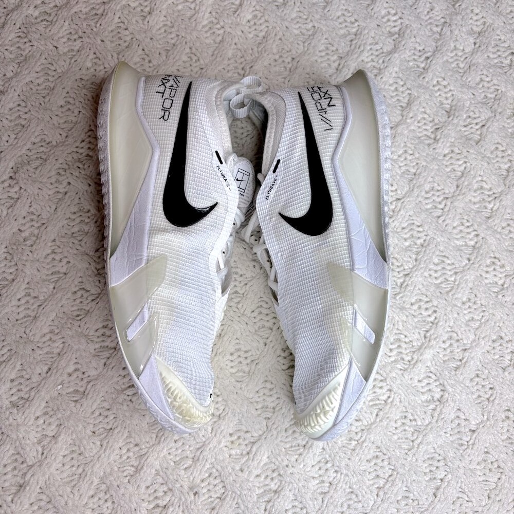 Nike‎ React Vapor NXT HC White Black Tennis Shoes CV0724-101 Sz US 8, 41 EU